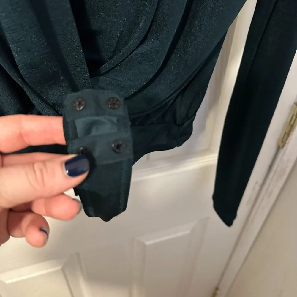 Free People Intimately Turnt Bodysuit in Green Pine Size Medium - Picture 7 of 8